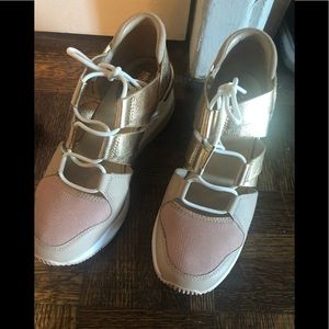 Michael Kors gold heeled sneaker